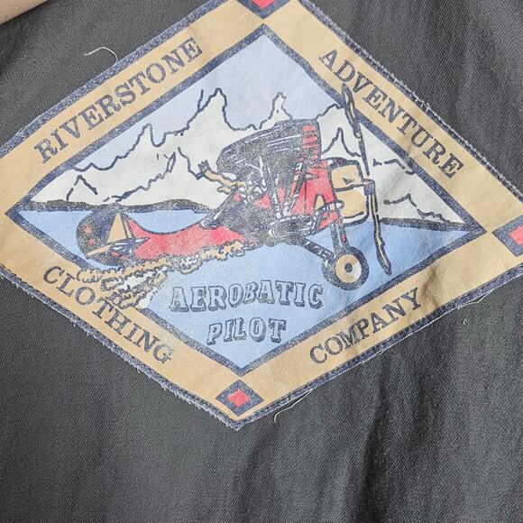 VTG 80s Riverstone Adventure Clothing Company Gray Bomber Jacket, size 14 - Picture 5 of 7